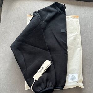 Essentials Kids Black Crewneck Sweater